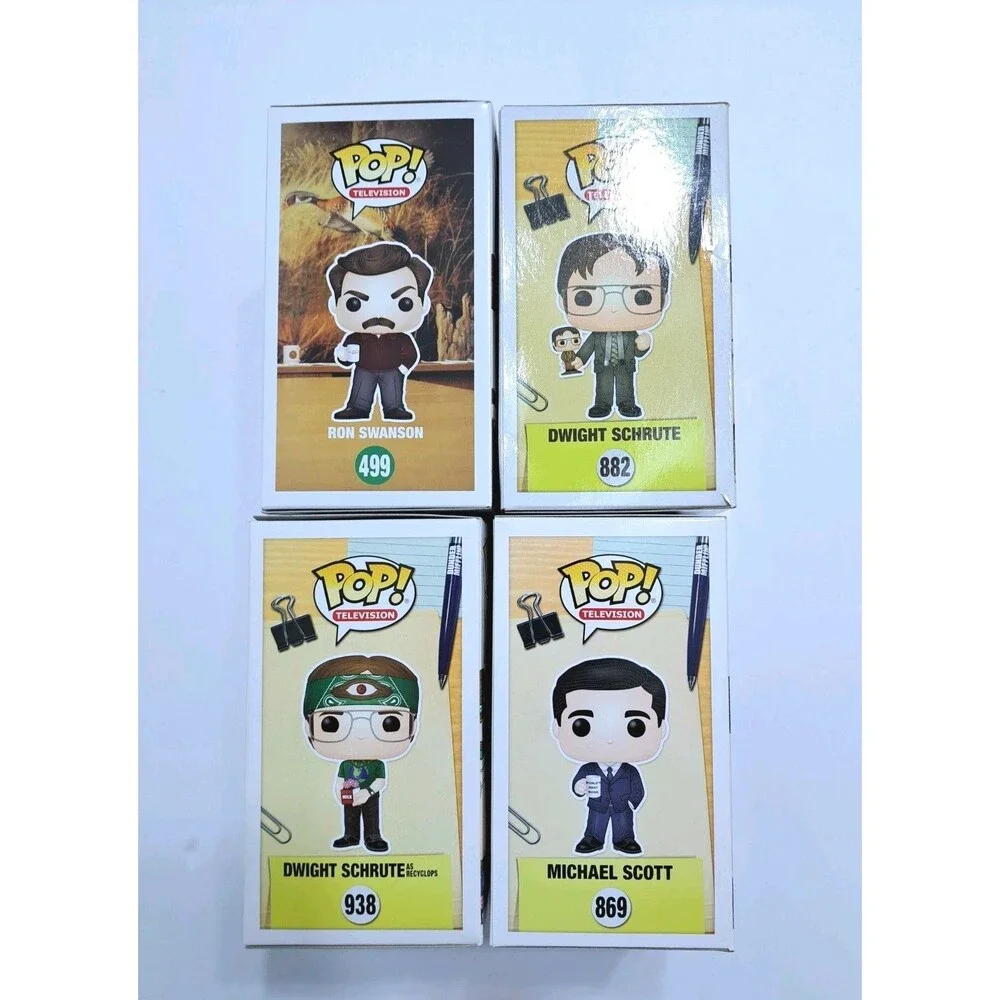 Funko Pop Office Lot of 4 Michael Scott Dwight Schrute Ron Swanson 499 938 869